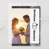 Save The Date Élégant simple enregistrer l'invitation de date (Dos)