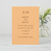 Save The Date Élégant simple Mariage de monogramme (Debout devant)