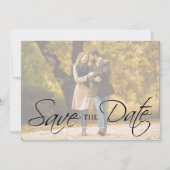 Save The Date Elégant Simple Minimal Photo Wedding Enregistrer L (Devant)