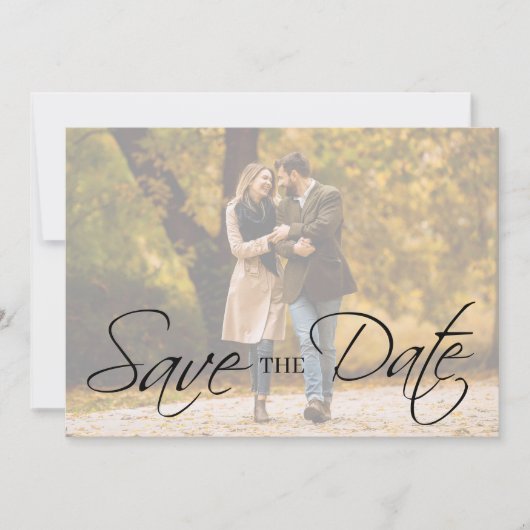 Save The Date Elégant Simple Minimal Photo Wedding Enregistrer L (Devant)