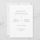 Save The Date Elégant simple Mocha Mocha Mousse Mariage photo (Devant)