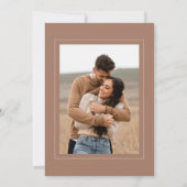 Save The Date Elégant simple Mocha Mocha Mousse Mariage photo (Dos)