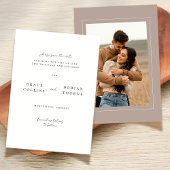 Save The Date Elégant simple Mocha Mocha Mousse Mariage photo