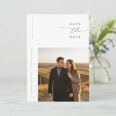 Save The Date Elegant Simple Modern Photo Wedding (Debout devant)