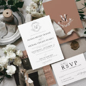 Save The Date Elégant simple moderne Mocha Mousse Mariage photo