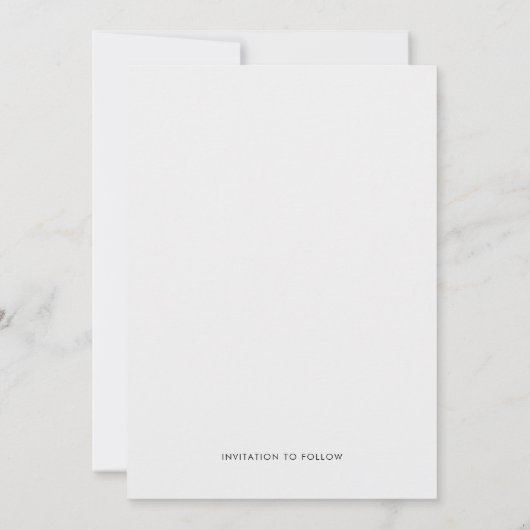 Save The Date Élégant Simple Moderne Script Mariage Photo Enregi (Dos)