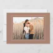 Save The Date Elégant simple Neutre Mocha Mousse Mariage photo (Dos)