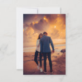 Save The Date Élégant Simple Photo Intégral Recto-Verso (Dos)