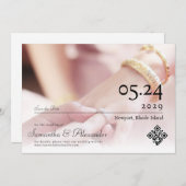 Save The Date Élégant Simple Script Formal Script Unique Mariage (Devant / Derrière)