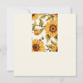 Save The Date Élégant Simple Tournesol (Dos)