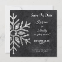 Élégant Snowflakes Diamond sur Mariage noir