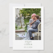 Save The Date Elégant Style Photo Mariage Enregistrer La Date (Devant)