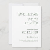 Save The Date Elégant Style Photo Mariage Enregistrer La Date (Dos)