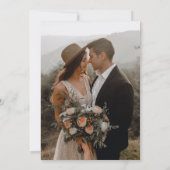 Save The Date Élégant Superposition de Photo de Mariage Script (Dos)