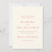 Save The Date Elegant Terracotta Modern Classic Wedding (Devant)