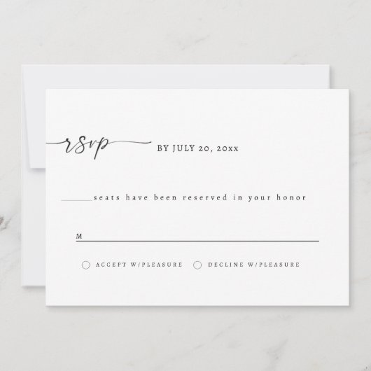 Save The Date Elegant TEXAS RSVP Card -  (Devant)