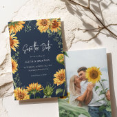 Save The Date Elégant tournesol d'automne Floral & Mariage de ma