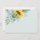 Save The Date Élégant tournesol de mariage Enregistrer la date (Dos)