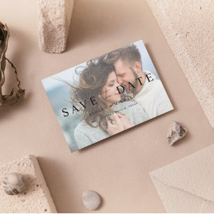 Save The Date Elégant Vellum Overlay 2 Photo QR Code Mariage