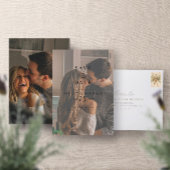 Save The Date Elégant Vellum Overlay Aquarelle 2 Mariage photo