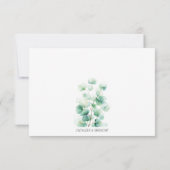 Save The Date Elégant Vert Aquarelle Eucalyptus Feuille Mariage (Dos)