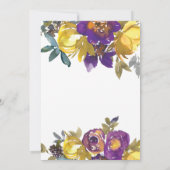 Save The Date Élégant violet et Mariage de automne d'or Enregist (Dos)
