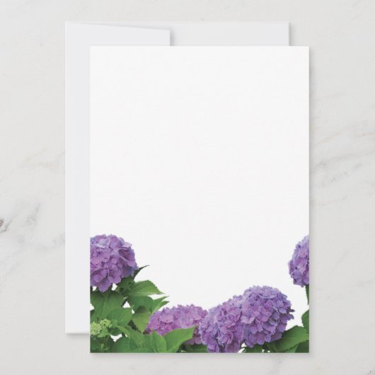 Save The Date Élégant Violet Hydrangea Mariage Enregistrer La Da (Dos)