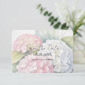 Save The Date Elegant Watercolor Hydrangeas  (Debout devant)
