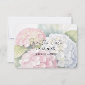 Save The Date Elegant Watercolor Hydrangeas  (Devant)
