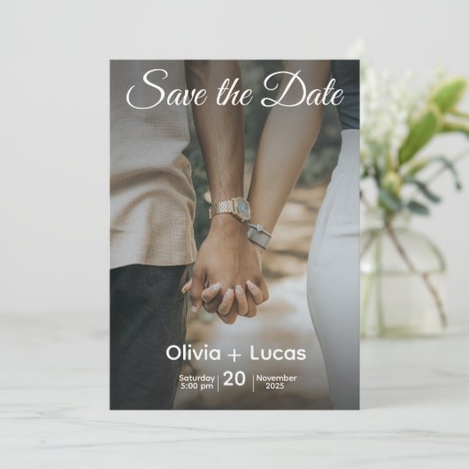  Save the Date – Elegant Wedding Invitation Design (Debout devant)