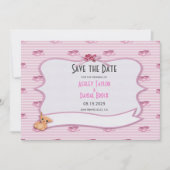 Save The Date Elégant Whimsical Décoratif Rose Mariage moderne (Devant)
