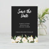 Save The Date Elegant White Magnolia (Debout devant)