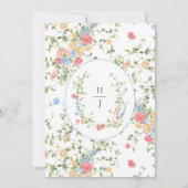 Save The Date Elegant Wildflower Monogram Wedding (Dos)