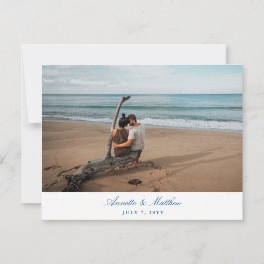 Save The Date Elégant York Maine Destination Mariage (Dos)