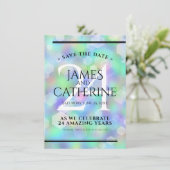 Save The Date Élégante 24e anniversaire du Mariage Opal (Debout devant)