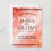 Save The Date Elégante 35ème anniversaire de Mariage de corail (Devant)