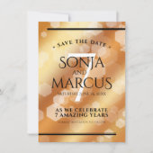 Save The Date Élégante 7ème anniversaire du Mariage de cuivre (Devant)