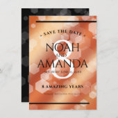 Save The Date Élégante 8ème anniversaire du Mariage de bronze (Devant / Derrière)