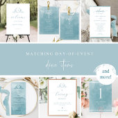 Save The Date Élégante aquarelle en verre de mer Monogramme call