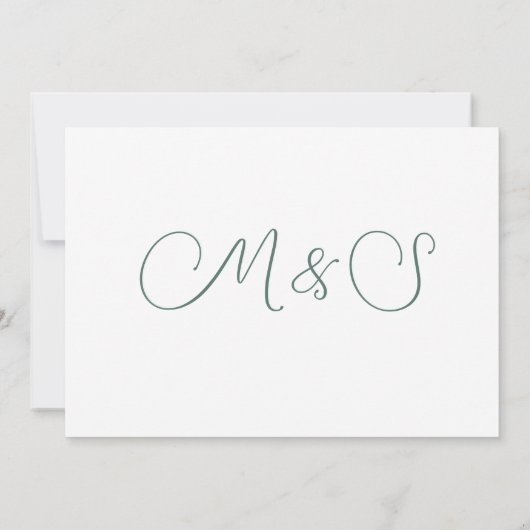 Save The Date Elégante aquarelle Eucalyptus Feuille verte modern (Dos)