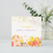 Save The Date Elégante aquarelle Fleurs mariage Enregistrer la d (Debout devant)