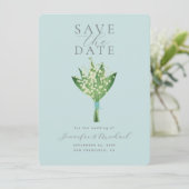 Save The Date Elégante aquarelle Floral Bouquet Mariage (Debout devant)