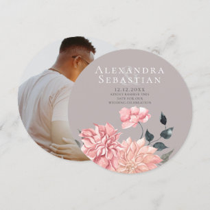 Save The Date Elégante Aquarelle Florale Mariage Enregistrer La
