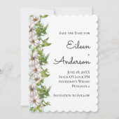 Save The Date Elégante aquarelle florale Pastel Enregistrer la d (Devant)