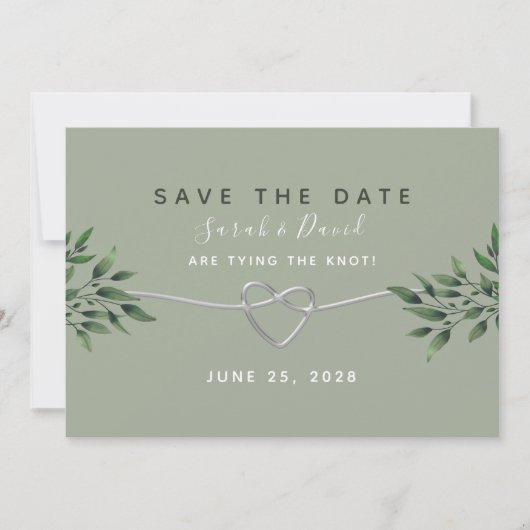 Save The Date Elégante aquarelle Mariage (Devant)