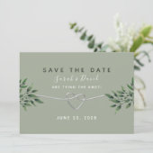 Save The Date Elégante aquarelle Mariage (Debout devant)