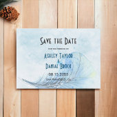 Save The Date Elégante aquarelle marine bleu rustique Mariage mo