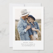 Save The Date Elégante aquarelle Meadow Fleur sauvage photo Mari (Dos)