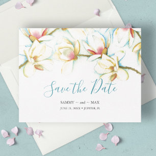 Save The Date Élégante aquarelle non photo florale Enregistrer l