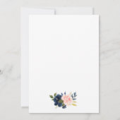 Save The Date Elégante aquarelle rose Bleu Rose Gold Frame (Dos)